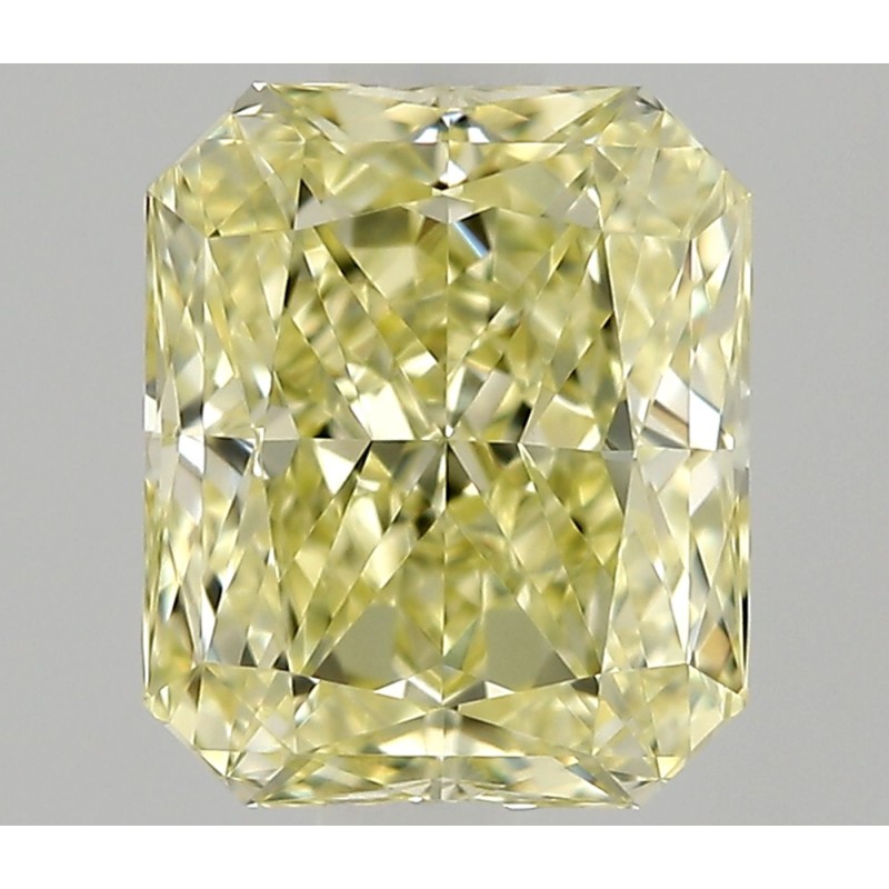Diament o barwie fantazyjnej radiant, 0.65ct, VVS1, Fancy Light Yellow, GIA 7536433539