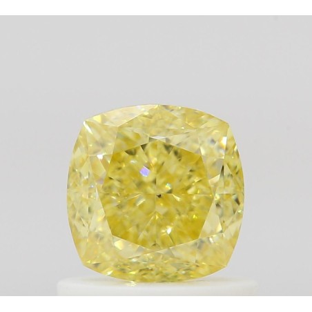 Diament o barwie fantazyjnej szlif poduszkowy brylantowy, 1.01ct, VS2, Fancy Intense Yellow, GIA 5513801582