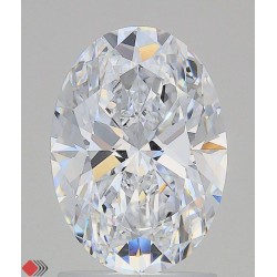 Diament laboratoryjny bezbarwny szlif owalny, 2.06ct, IF, D, IGI LG733591935