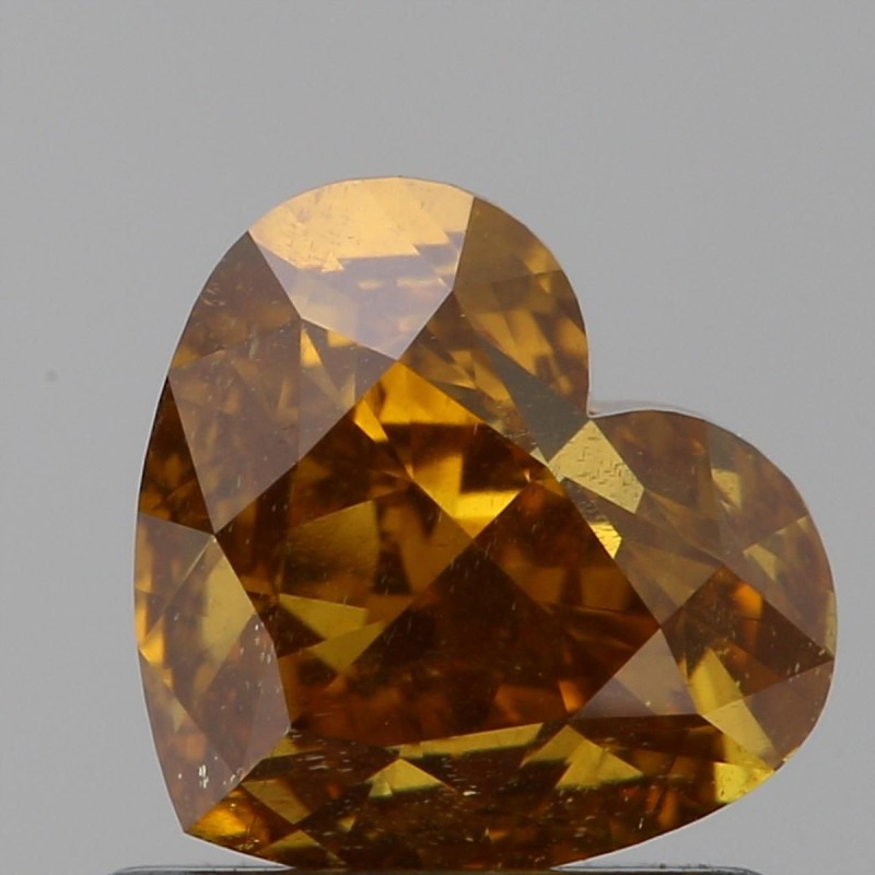 Diament o barwie fantazyjnej serce, 1ct, SI2, Fancy Deep Brownish Orangey Yellow, GIA 1453668101 Diament o barwie fantazyjnej serce, 1ct, SI2, Fancy Deep Brownish Orangey Yellow, GIA 1453668101
