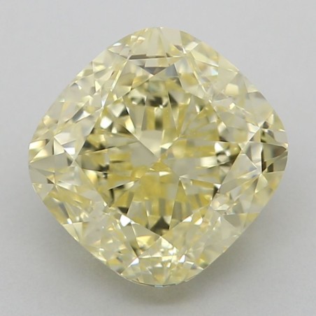 Diament o barwie fantazyjnej szlif poduszkowy modyfikowany, 1.5ct, VS2, Fancy Yellow, GIA 5234084918