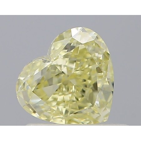 Diament o barwie fantazyjnej serce, 0.71ct, VS2, Fancy Light Yellow, GIA 2497393585