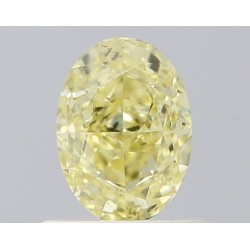 Diament o barwie fantazyjnej szlif owalny, 0.69ct, SI1, Fancy Yellow, GIA 7526433670