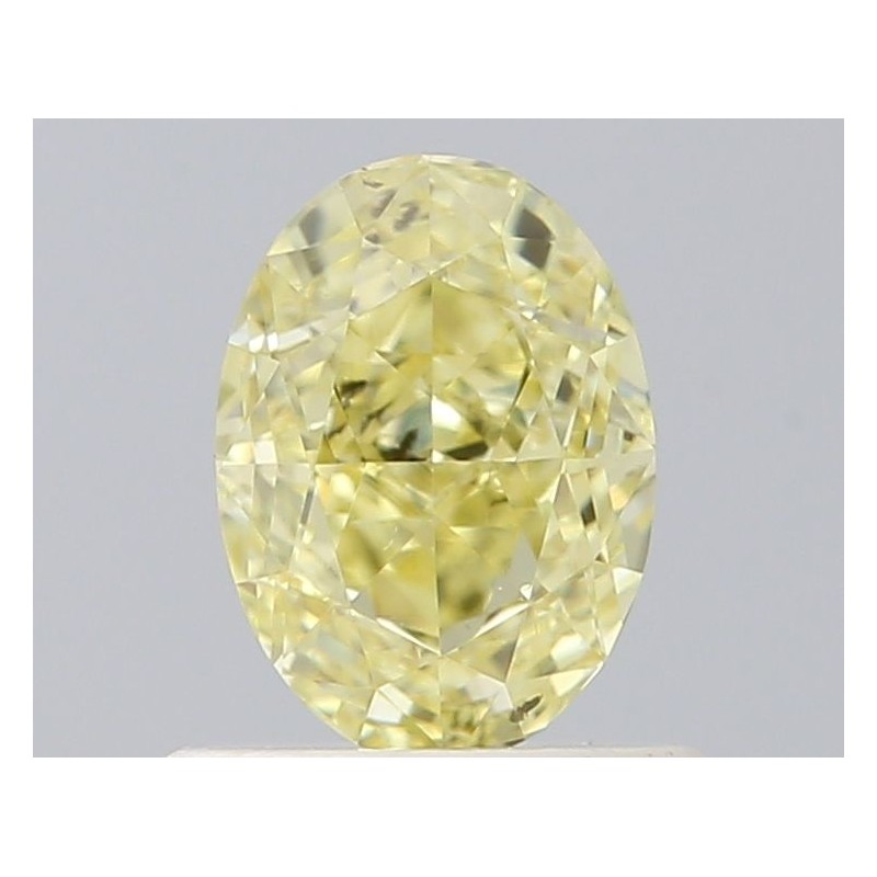 Diament o barwie fantazyjnej szlif owalny, 0.69ct, SI1, Fancy Yellow, GIA 7526433670