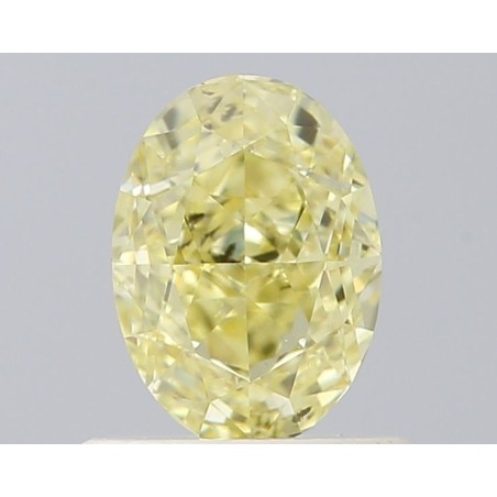 Diament o barwie fantazyjnej szlif owalny, 0.69ct, SI1, Fancy Yellow, GIA 7526433670