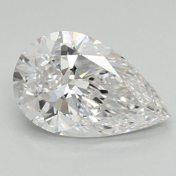 Diament laboratoryjny bezbarwny szlif gruszkowy, 1.58ct, VVS2, D, IGI LG732517313