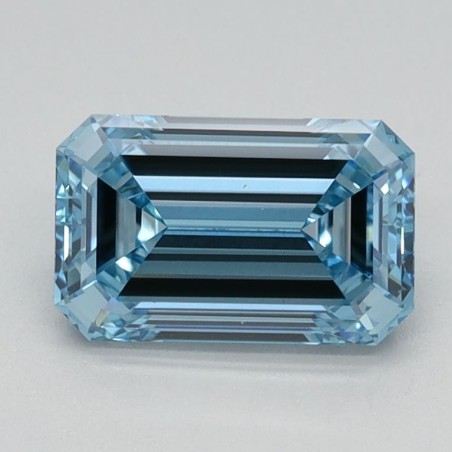 Diament laboratoryjny o barwie fantazyjnej szlif szmaragdowy, 1.09ct, VVS2, Fancy Intense Blue, IGI LG613350755