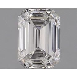 Diament laboratoryjny bezbarwny szlif szmaragdowy, 1.53ct, VVS2, F, GIA 7488551804