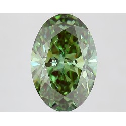 Diament laboratoryjny o barwie fantazyjnej szlif owalny, 2.62ct, VVS2, Fancy Vivid Green, IGI LG733501014