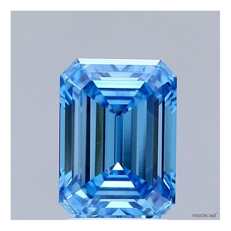 Diament laboratoryjny o barwie fantazyjnej szlif szmaragdowy, 2.06ct, VVS1, Fancy Vivid Blue, IGI LG718505543 Diament laboratoryjny o barwie fantazyjnej szlif szmaragdowy, 2.06ct, VVS1, Fancy Vivid Blue, IGI LG718505543