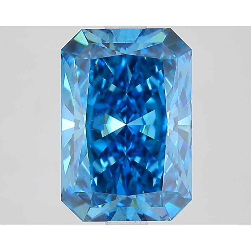 Diament laboratoryjny o barwie fantazyjnej radiant, 2.6ct, VVS2, Fancy Vivid Blue, IGI LG713528133