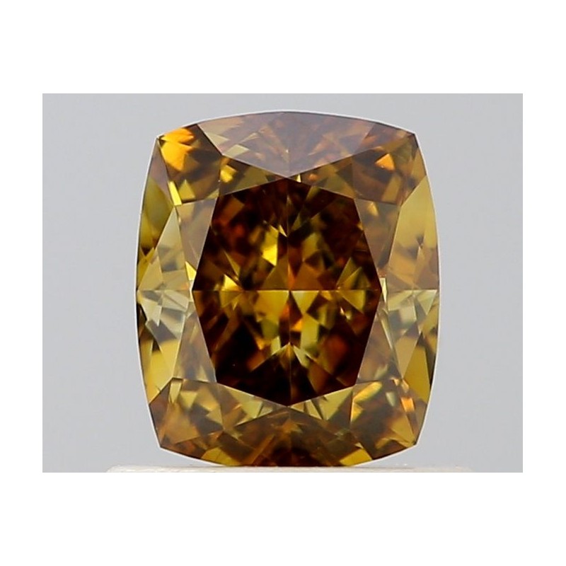 Diament o barwie fantazyjnej szlif poduszkowy brylantowy, 0.8ct, SI1, Fancy Deep Brown Yellow, GIA 5503481852 Diament o barwie fantazyjnej szlif poduszkowy brylantowy, 0.8ct, SI1, Fancy Deep Brown Yellow, GIA 5503481852