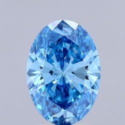 Diament laboratoryjny o barwie fantazyjnej szlif owalny, 2.17ct, VVS2, Fancy Vivid Blue, IGI LG711525997