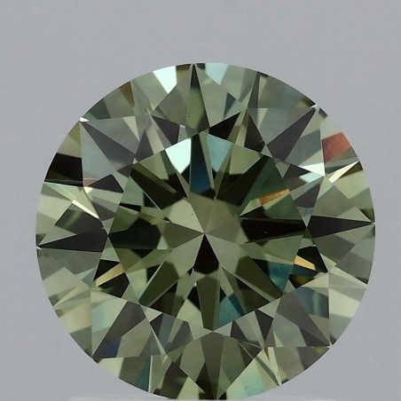 Diament laboratoryjny o barwie fantazyjnej szlif okrągły, 1.5ct, VVS2, Fancy Vivid Green, IGI LG702502671