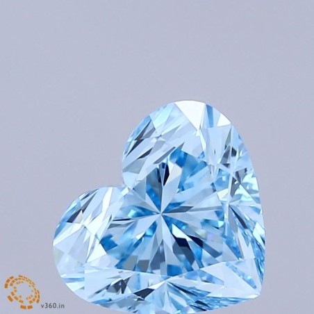 Diament laboratoryjny o barwie fantazyjnej serce, 1.74ct, VVS2, Fancy Vivid Blue, IGI LG729503085