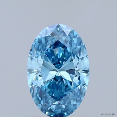 Diament laboratoryjny o barwie fantazyjnej szlif owalny, 1.2ct, VVS2, Fancy Vivid Blue, IGI LG698502780
