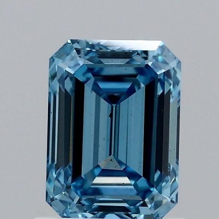 Diament laboratoryjny o barwie fantazyjnej szlif szmaragdowy, 1.27ct, VVS2, Fancy Vivid Blue, IGI LG689572666