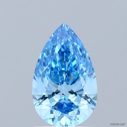 Diament laboratoryjny o barwie fantazyjnej szlif gruszkowy, 1.16ct, VVS2, Fancy Vivid Blue, IGI LG729503044