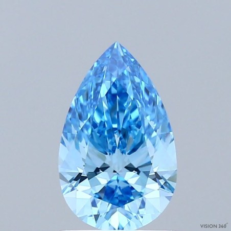 Diament laboratoryjny o barwie fantazyjnej szlif gruszkowy, 1.16ct, VVS2, Fancy Vivid Blue, IGI LG729503044