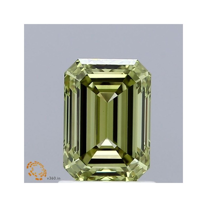 Diament laboratoryjny o barwie fantazyjnej szlif szmaragdowy, 1.43ct, VVS2, Fancy Vivid Green, IGI LG670481995