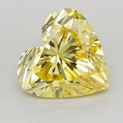 Diament laboratoryjny o barwie fantazyjnej serce, 0.64ct, VVS2, Fancy Vivid Yellow, IGI LG620448548