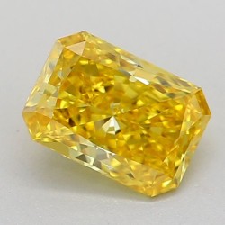 Diament laboratoryjny o barwie fantazyjnej radiant, 0.52ct, VVS2, Fancy Vivid Yellow, IGI LG618408502