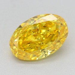 Diament laboratoryjny o barwie fantazyjnej szlif owalny, 0.7ct, VVS1, Fancy Vivid Yellow, IGI LG636408798