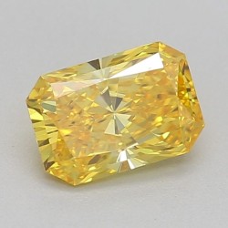 Diament laboratoryjny o barwie fantazyjnej radiant, 0.51ct, VVS2, Fancy Vivid Yellow, IGI LG634429723