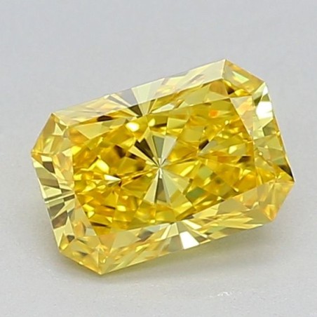 Diament laboratoryjny o barwie fantazyjnej radiant, 0.52ct, VVS1, Fancy Vivid Yellow, IGI LG635464338