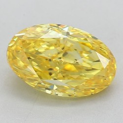 Diament laboratoryjny o barwie fantazyjnej szlif owalny, 0.72ct, VVS1, Fancy Vivid Yellow, IGI LG636408797