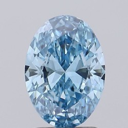 Diament laboratoryjny o barwie fantazyjnej szlif owalny, 1.51ct, VVS2, Fancy Vivid Blue, IGI LG733520295