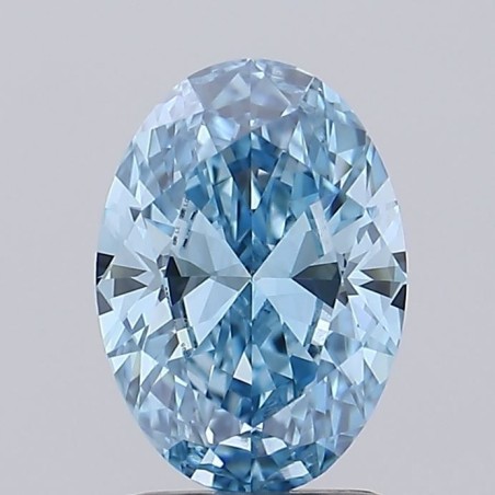 Diament laboratoryjny o barwie fantazyjnej szlif owalny, 1.51ct, VVS2, Fancy Vivid Blue, IGI LG733520295