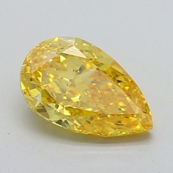 Diament laboratoryjny o barwie fantazyjnej szlif gruszkowy, 0.92ct, VVS1, Fancy Vivid Yellow, IGI LG640484331
