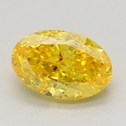 Diament laboratoryjny o barwie fantazyjnej szlif owalny, 0.7ct, VVS2, Fancy Vivid Yellow, IGI LG640457222