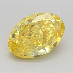 Diament laboratoryjny o barwie fantazyjnej szlif owalny, 0.73ct, VVS1, Fancy Vivid Yellow, IGI LG640445935