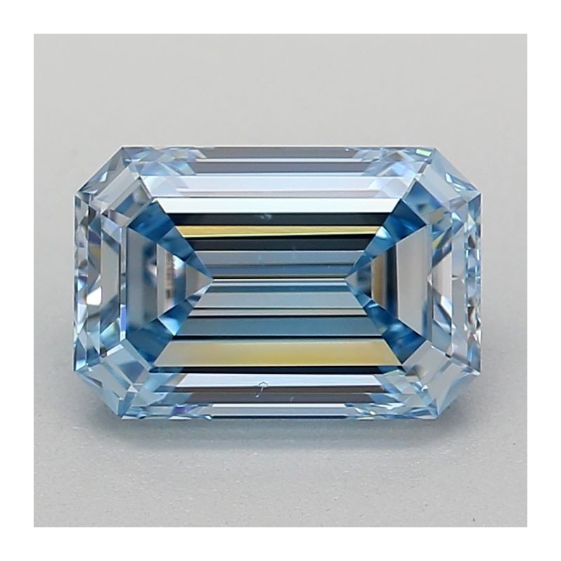 Diament laboratoryjny o barwie fantazyjnej szlif szmaragdowy, 0.82ct, VVS2, Fancy Intense Blue, IGI LG647480607