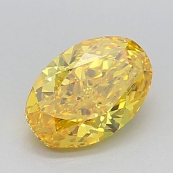 Diament laboratoryjny o barwie fantazyjnej szlif owalny, 0.7ct, VVS2, Fancy Vivid Yellow, IGI LG640484329