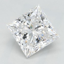 Diament laboratoryjny bezbarwny szlif princess, 2.04ct, VVS2, D, GIA 6502292283