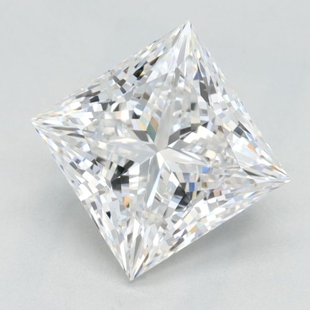 Diament laboratoryjny bezbarwny szlif princess, 2.04ct, VVS2, D, GIA 6502292283