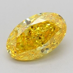 Diament laboratoryjny o barwie fantazyjnej szlif owalny, 0.9ct, VVS1, Fancy Vivid Yellow, IGI LG641488282