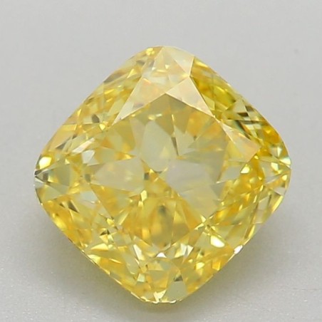 Diament laboratoryjny o barwie fantazyjnej szlif poduszkowy brylantowy, 0.79ct, VVS1, Fancy Vivid Yellow, IGI LG640457219