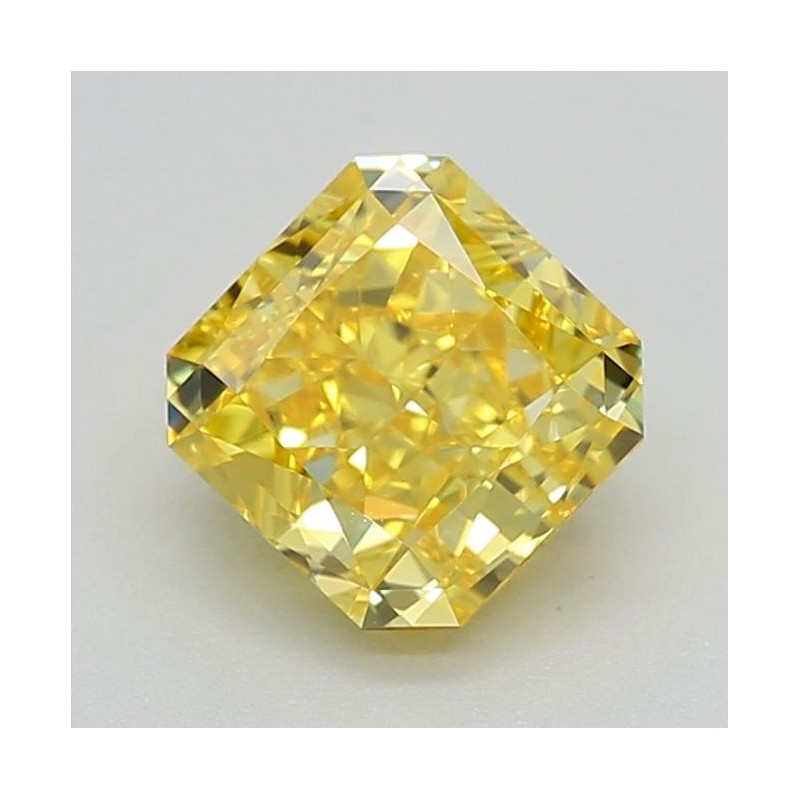 Diament laboratoryjny o barwie fantazyjnej szlif radiant kawadratowy, 0.71ct, VVS1, Fancy Vivid Yellow, IGI LG641470589