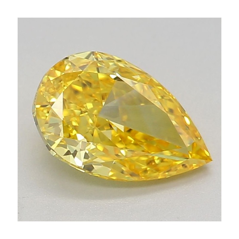 Diament laboratoryjny o barwie fantazyjnej szlif gruszkowy, 0.8ct, VVS1, Fancy Vivid Yellow, IGI LG640445943