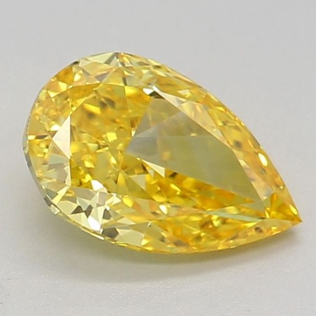 Diament laboratoryjny o barwie fantazyjnej szlif gruszkowy, 0.8ct, VVS1, Fancy Vivid Yellow, IGI LG640445943