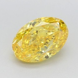 Diament laboratoryjny o barwie fantazyjnej szlif owalny, 0.81ct, VVS1, Fancy Vivid Yellow, IGI LG640484341