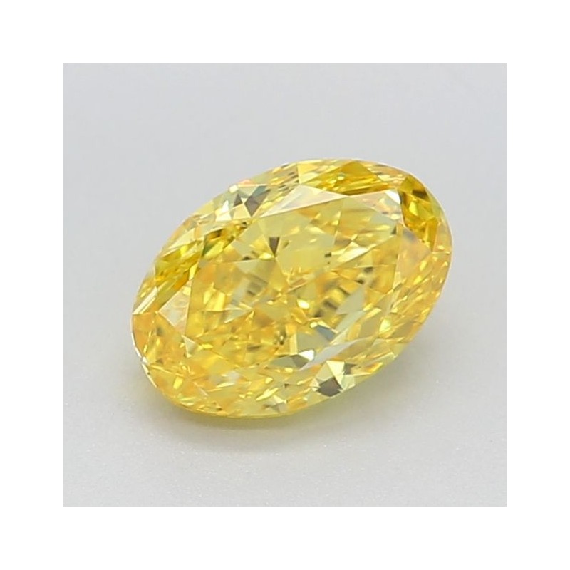 Diament laboratoryjny o barwie fantazyjnej szlif owalny, 0.81ct, VVS1, Fancy Vivid Yellow, IGI LG640484341