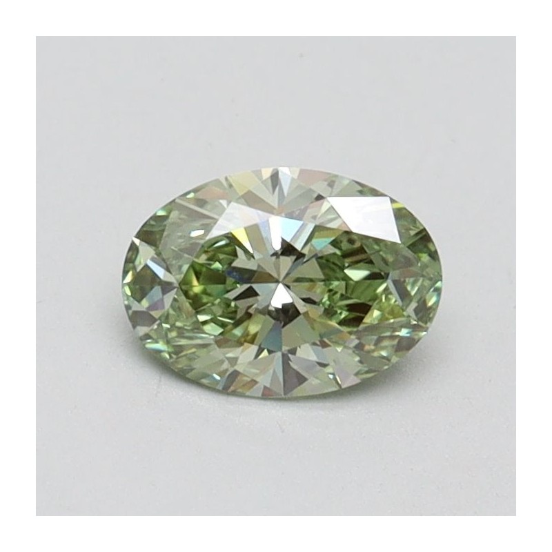 Diament laboratoryjny o barwie fantazyjnej szlif owalny, 0.5ct, VVS2, Fancy Intense Green, IGI LG610348728