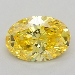 Diament laboratoryjny o barwie fantazyjnej szlif owalny, 0.72ct, VVS1, Fancy Vivid Yellow, IGI LG614394852