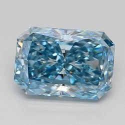 Diament laboratoryjny o barwie fantazyjnej radiant, 0.7ct, VVS2, Fancy Vivid Blue, IGI LG581313529