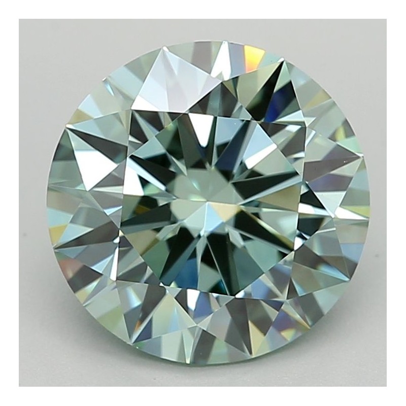 Diament laboratoryjny o barwie fantazyjnej szlif okrągły, 2.36ct, VVS1, Fancy Intense Green, IGI 628450821